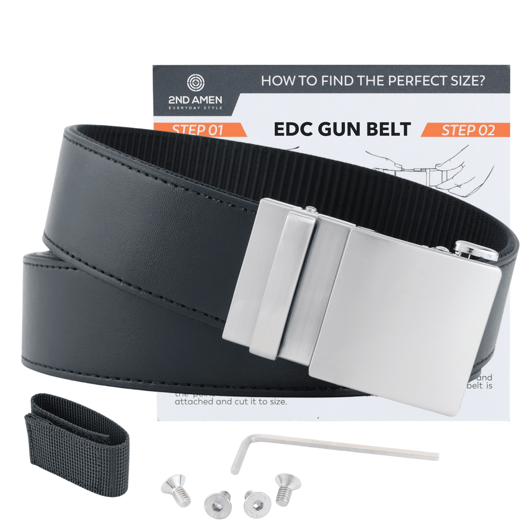 2ND AMEN EDC Stealth 1.0 Leather Gun Belt 1.5"