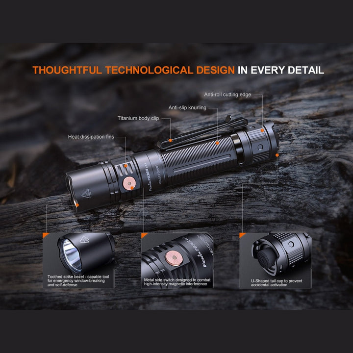 Fenix PD36R V2 Compact Rechargeable Tactical Flashlight - 1700 Lumens