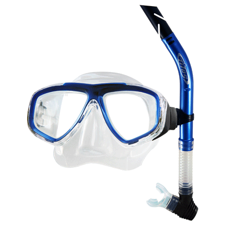 Fantasia Snorkel Mask Combo Set - Best for Various Faces