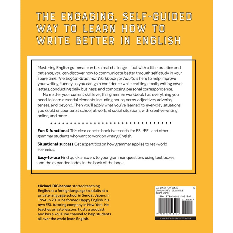 The English Grammar Workbook for Adults: A Self-Study Guide to Improve Functional Writing Spiral Bound