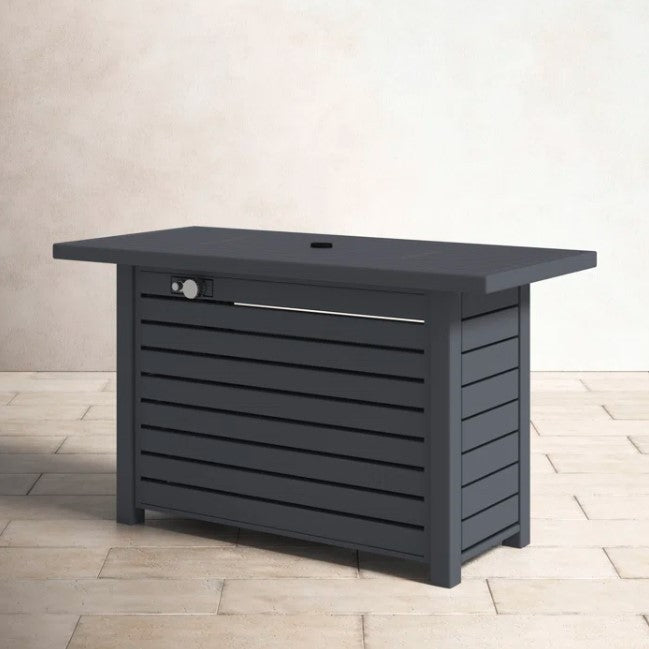 The 50,000 BTU Stainless Steel Fire Pit Table with Lid