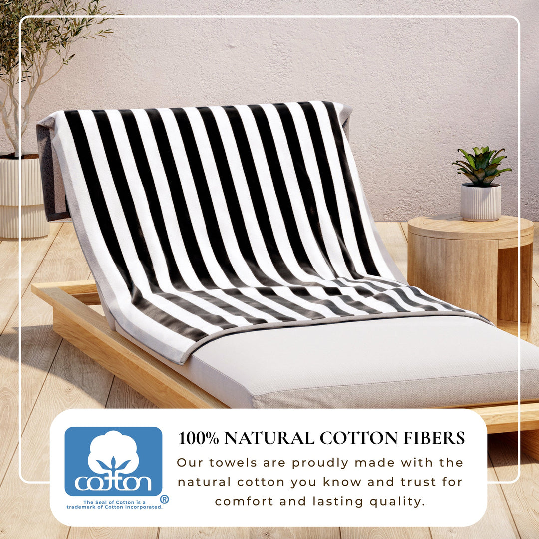 Striped Beach Towel - Oversized Santa Cruz Collection
