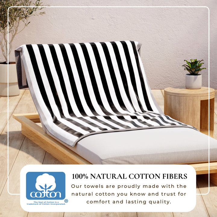 Striped Beach Towel - Oversized Santa Cruz Collection