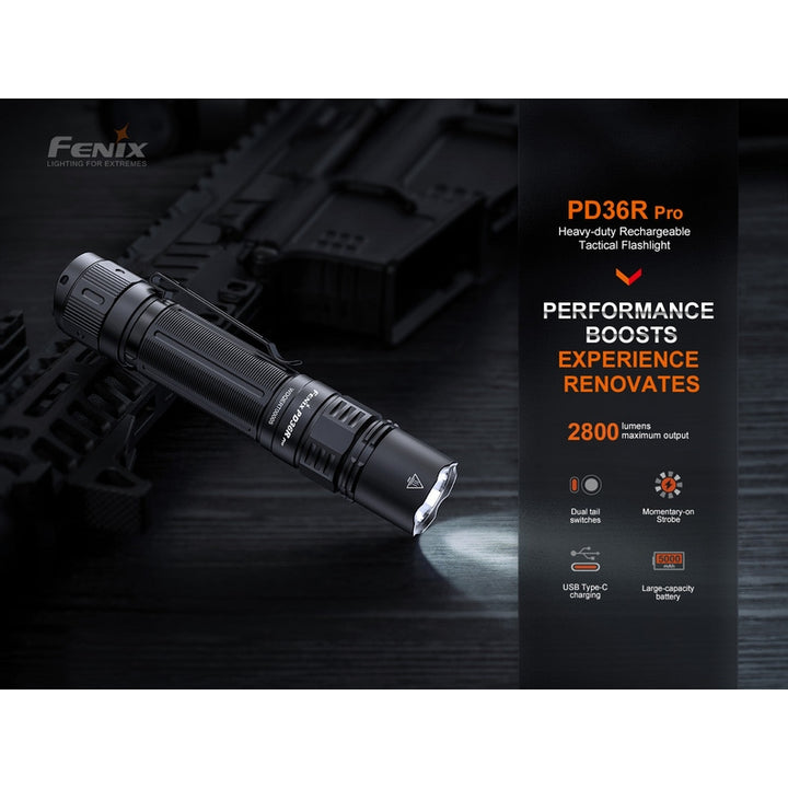 Fenix PD36R Pro 2800 Lumen Flashlight + FREE E03R V2 Keychain Light