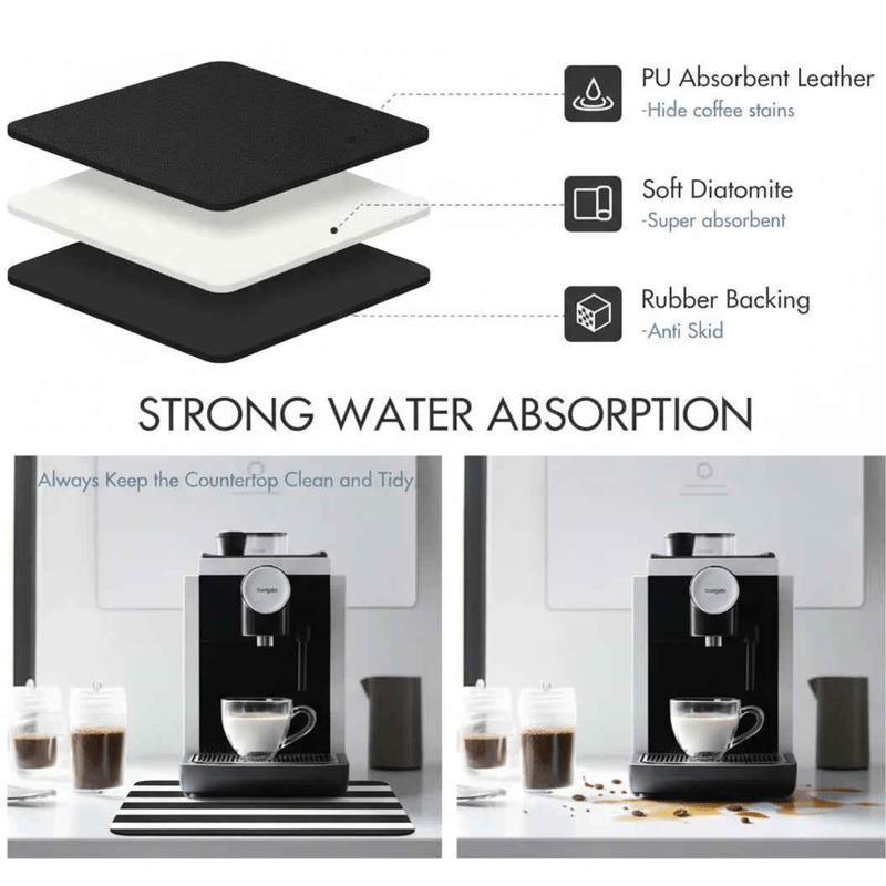 Absorbent Non-Slip Dish Drying Mat | Strabella Kitchen