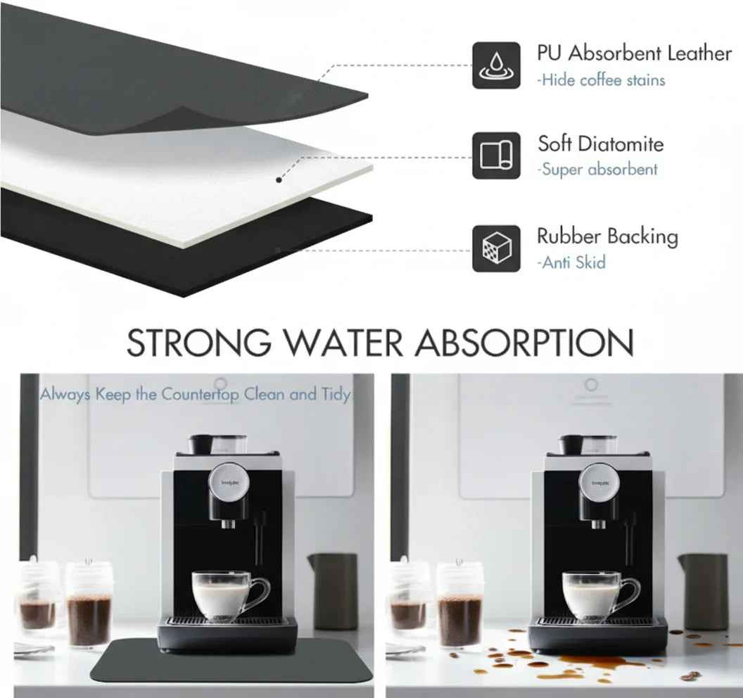 Absorbent Kitchen Dish Drying Mat by Strabella