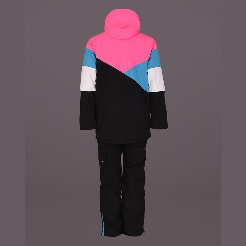 OOSC Clothing Fresh Pow Men's Ski & Snowboard Jacket - Neon Pink, Blue & Black