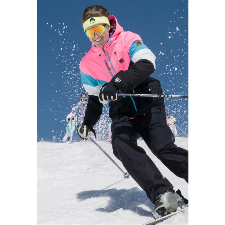 OOSC Clothing Fresh Pow Men's Ski & Snowboard Jacket - Neon Pink, Blue & Black