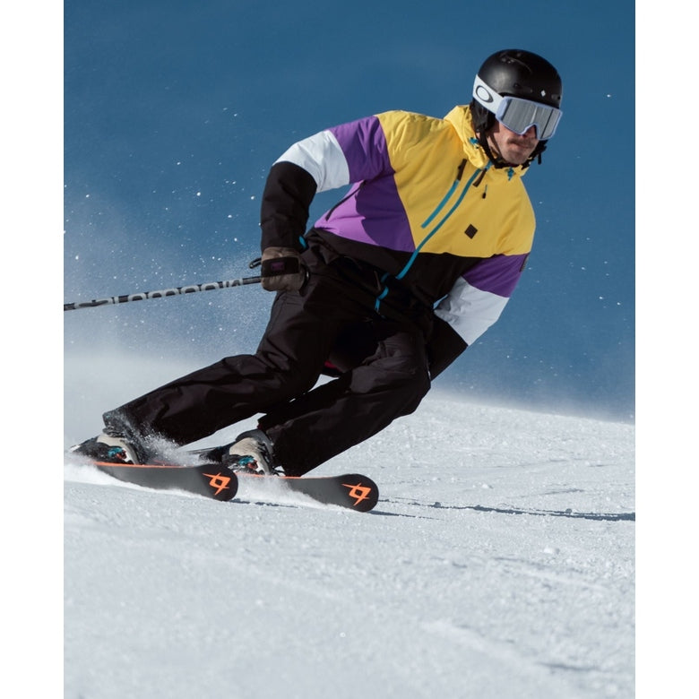 OOSC Clothing Fresh Pow Men's Ski & Snowboard Jacket - Yellow, Purple & Black