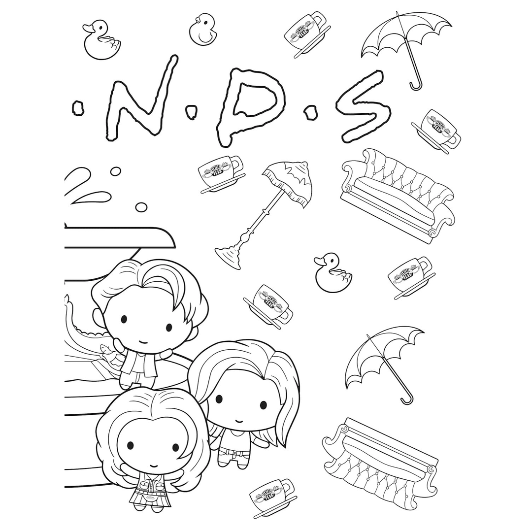 The Official Friends Coloring Book: The One with 100 Images to Color! Spiral Bound