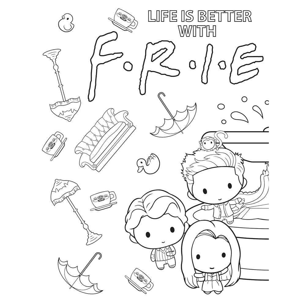 The Official Friends Coloring Book: The One with 100 Images to Color! Spiral Bound