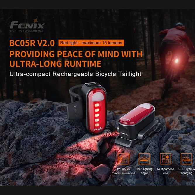 Fenix BC05R V2.0 Rechargeable Bicycle Tail Light