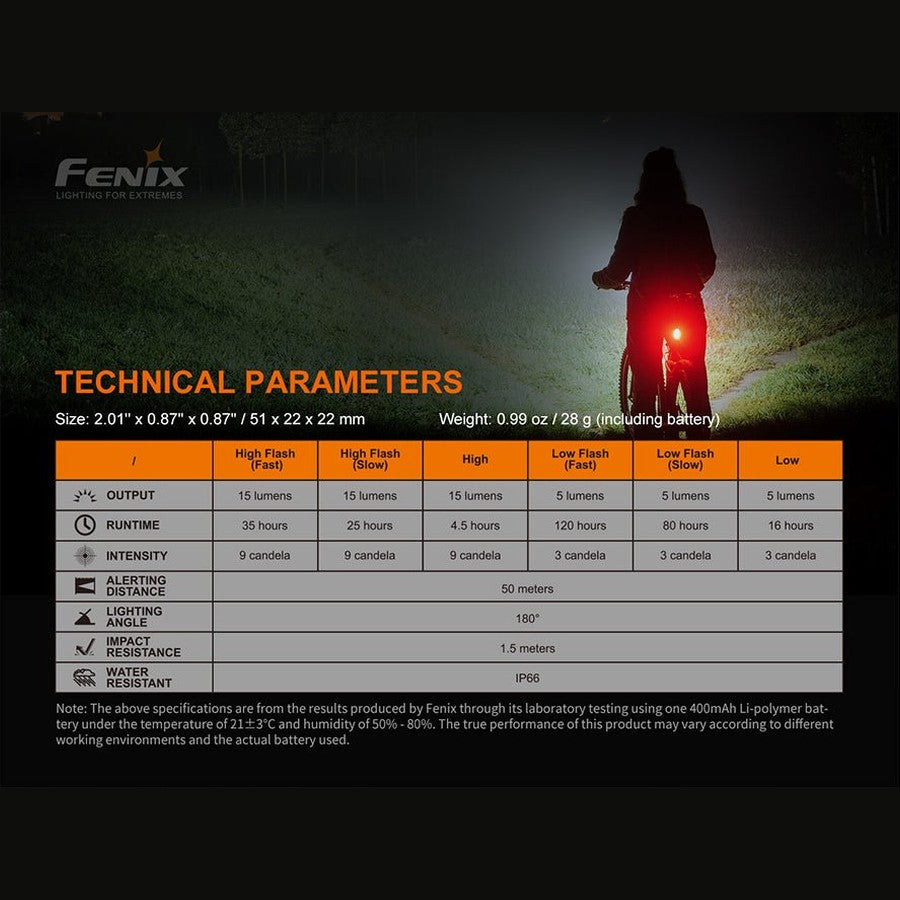 Fenix BC05R V2.0 Rechargeable Bicycle Tail Light