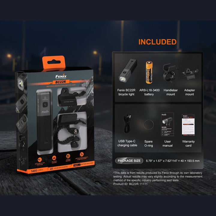 Fenix BC22R High-Performance Road Bike Light