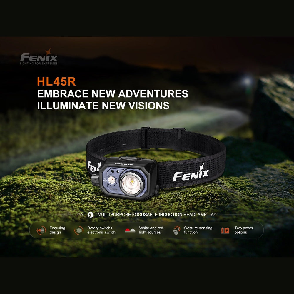 Fenix HL45R Rechargeable Focusing Gesture-Sensing Headlamp