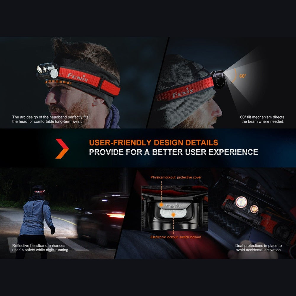 Fenix HM65R-DT Trail Running LED Headlamp