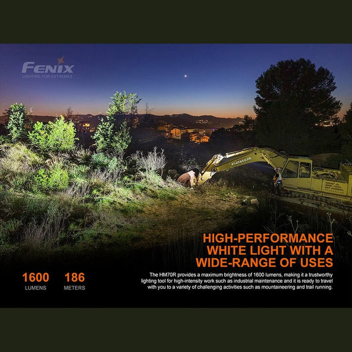 Fenix HM70R Rechargeable LED Headlamp - 1600 Lumens