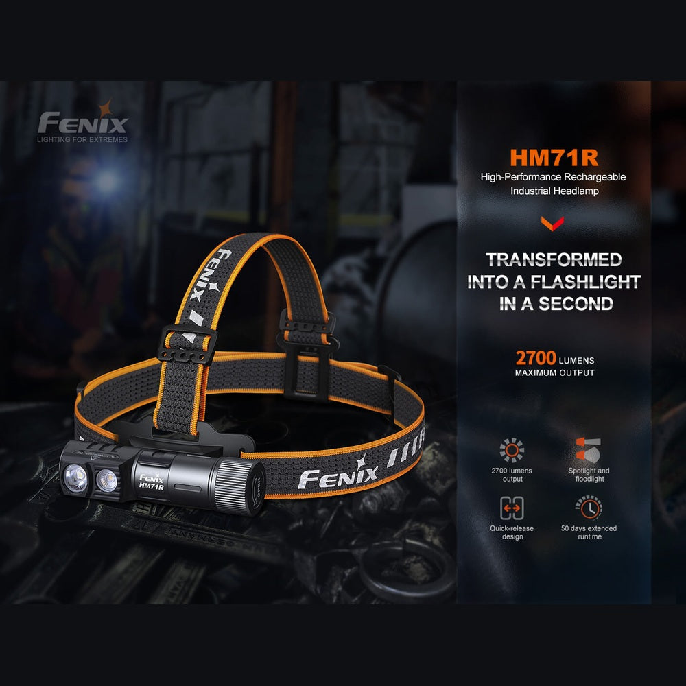 Fenix HM71R Rechargeable Industrial LED Headlamp