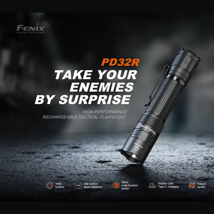 Fenix PD32R Rechargeable Silent Switch LED Flashlight