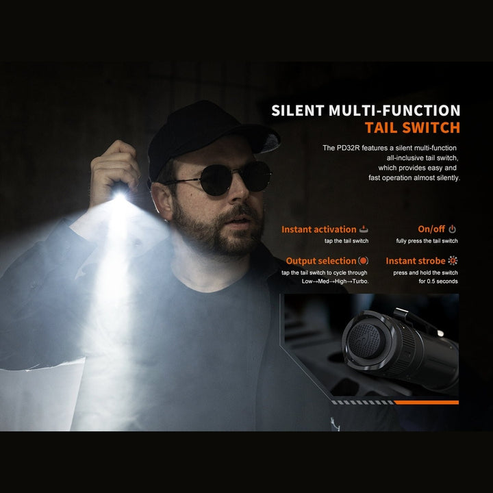 Fenix PD32R Rechargeable Silent Switch LED Flashlight