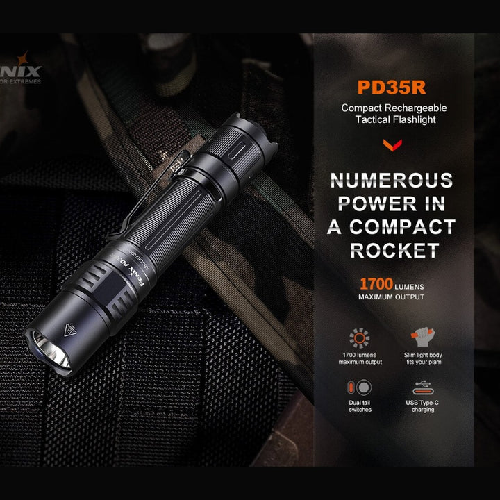 Fenix PD35R Compact Rechargeable Tactical Flashlight