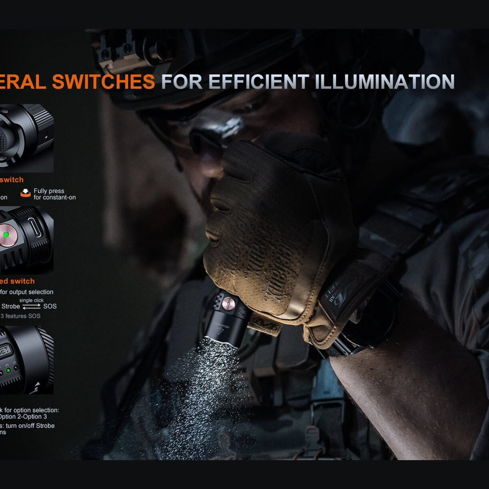 Fenix PD35R ACE Multi-mode Tactical Flashlight + FREE CL01 Mini Lantern