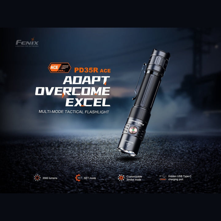 Fenix PD35R ACE Multi-mode Tactical Flashlight + FREE CL01 Mini Lantern
