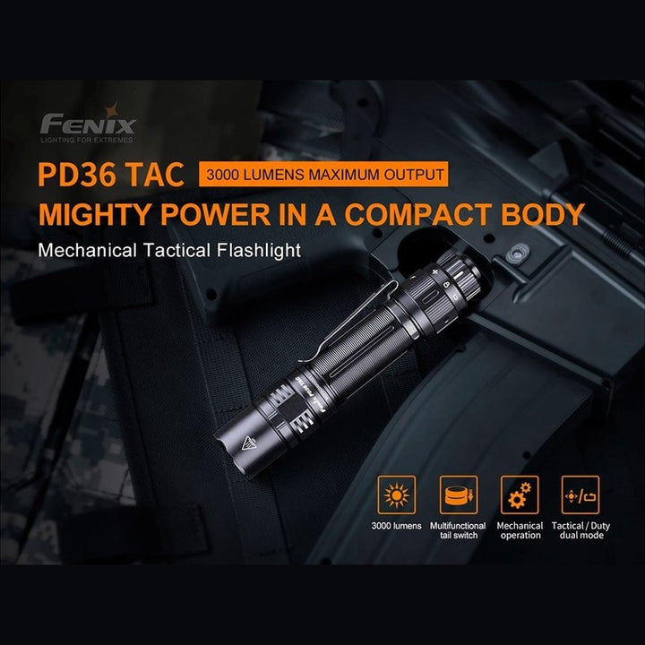 Fenix PD36 TAC Tactical Flashlight - 3000 Lumens