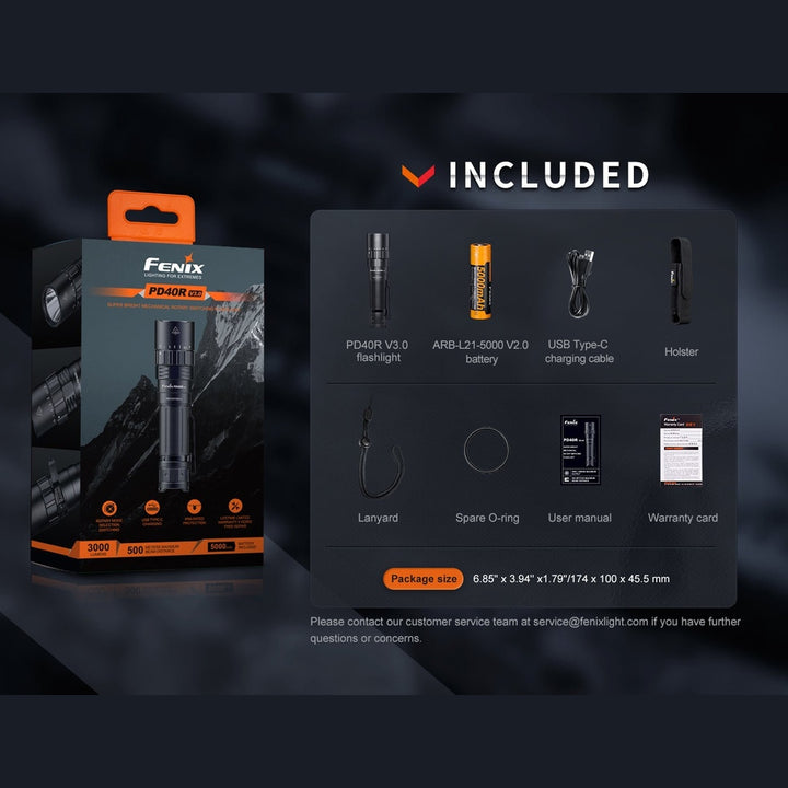 Fenix PD40R V3 Rechargeable Flashlight