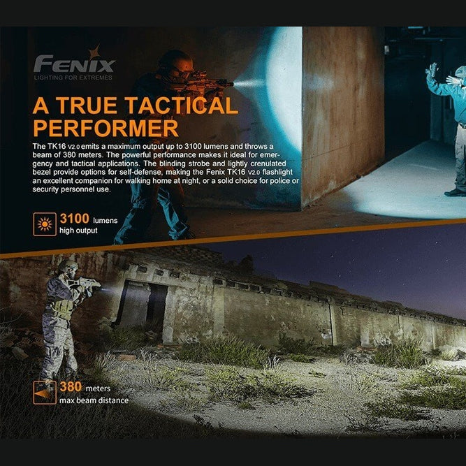 Fenix TK16 V2.0 Tactical Flashlight - 3100 Lumens