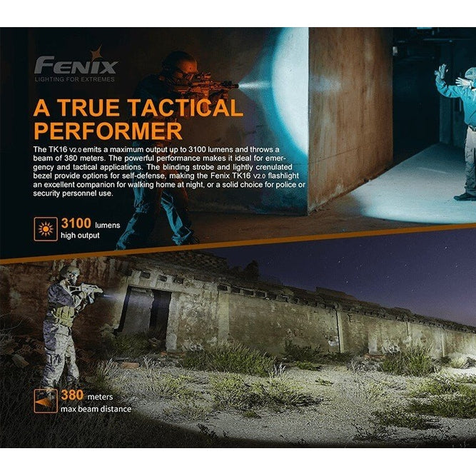 Fenix TK16 V2.0 Tactical Flashlight - 3100 Lumens