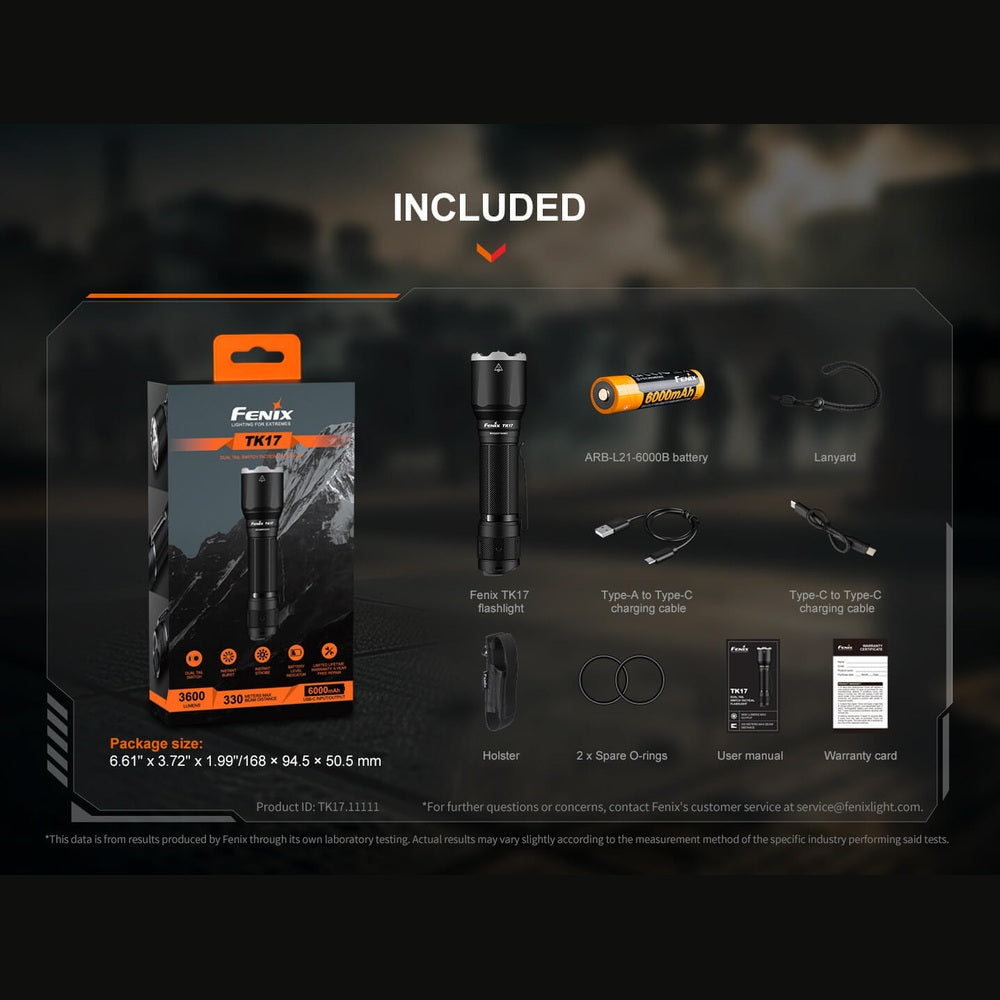 Fenix TK17 Dual Switch Tactical Flashlight