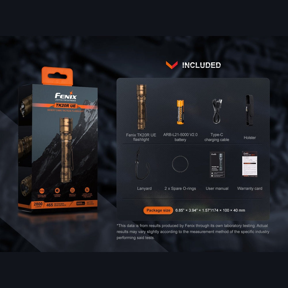 Fenix TK20R UE Tactical LED Flashlight - 2800 Lumens