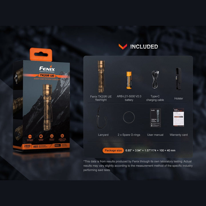 Fenix TK20R UE Tactical LED Flashlight - 2800 Lumens