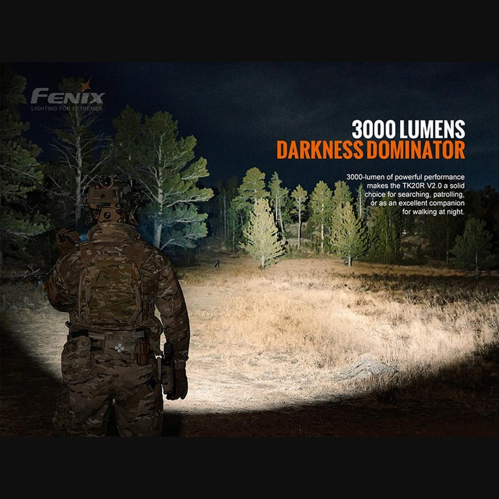 Fenix TK20R V2.0 Rechargeable Flashlight with FREE T5 Tactical Pen (optional)