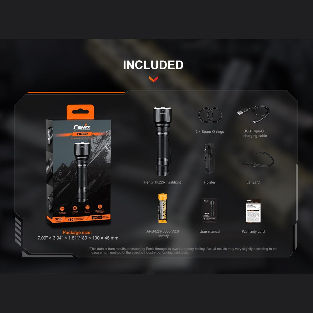 Fenix TK22R Rechargeable Tactical & Duty Flashlight