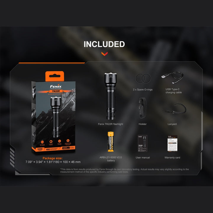 Fenix TK22R Rechargeable Tactical & Duty Flashlight