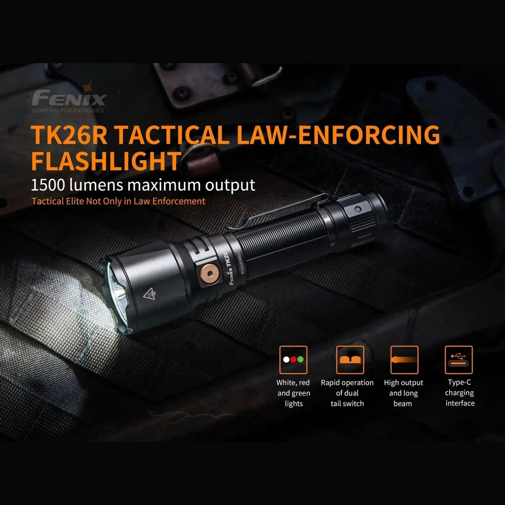Fenix TK26R Tactical LED Flashlight - 1500 Lumens