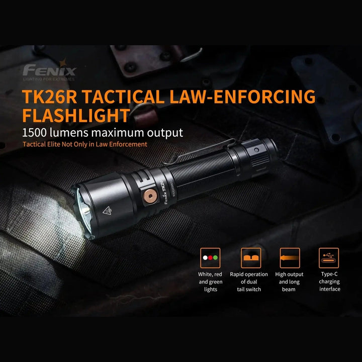 Fenix TK26R Tactical LED Flashlight - 1500 Lumens