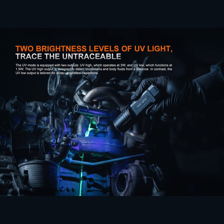 Fenix TK35R Rechargeable High-Performance Tactical Flashlight with UV Output