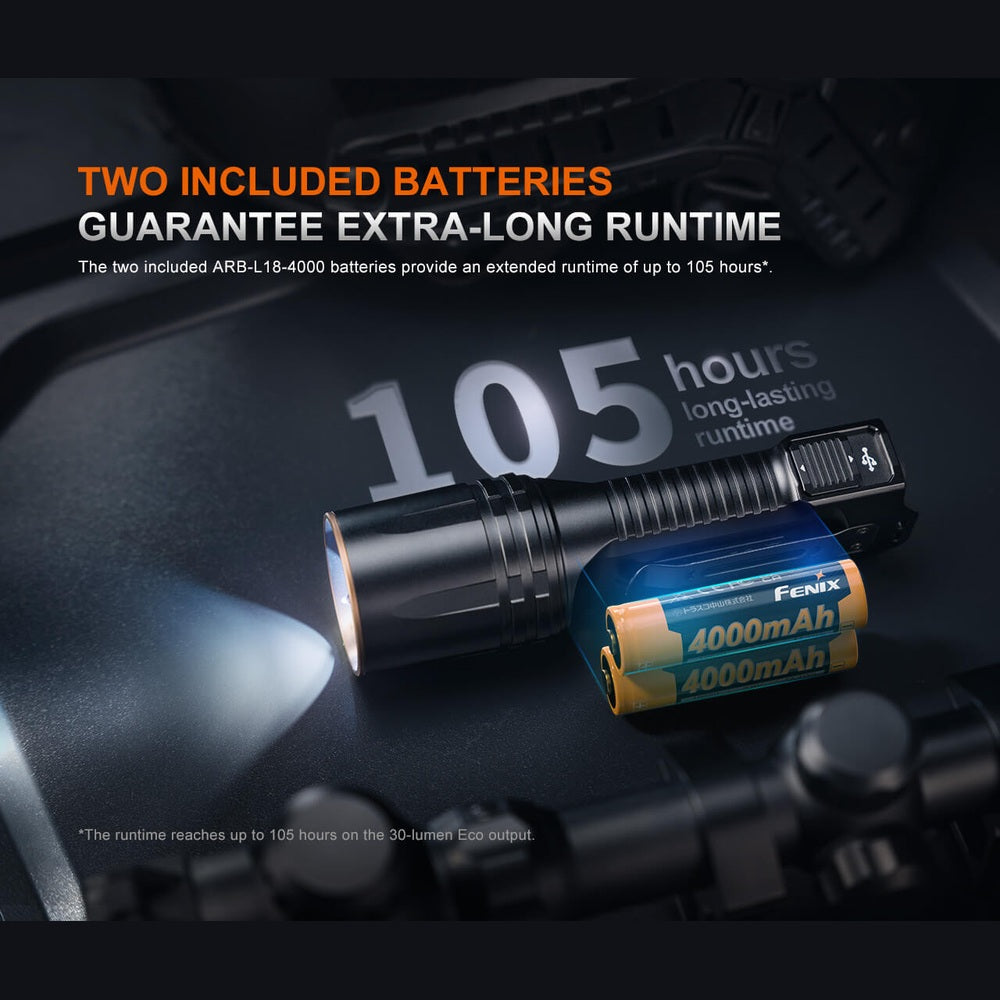 Fenix TK35R Rechargeable High-Performance Tactical Flashlight with UV Output