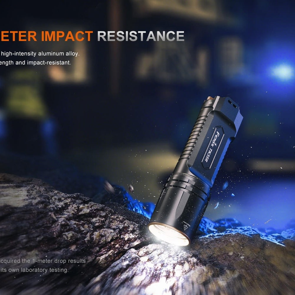 Fenix TK35R Rechargeable High-Performance Tactical Flashlight with UV Output