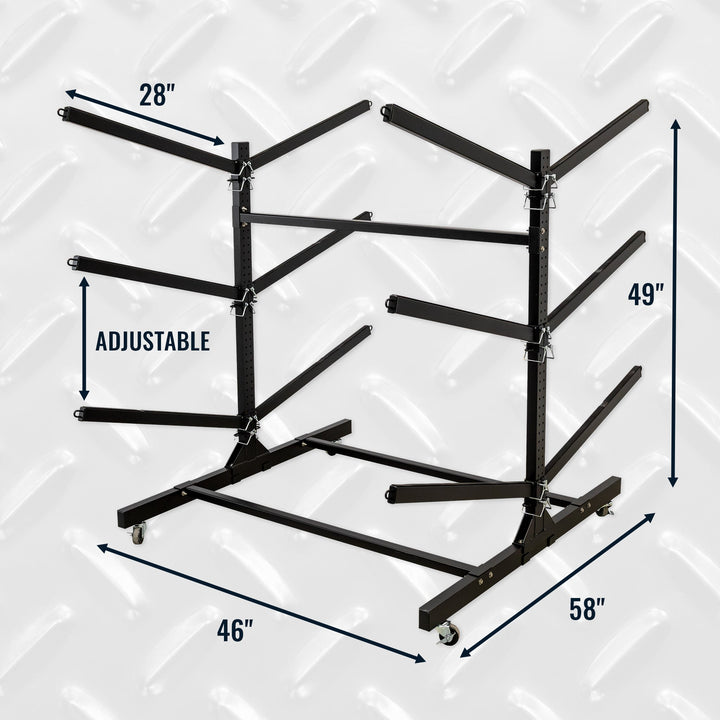 G-Watersport Kayak Storage Rack on Wheels for 6 Kayaks