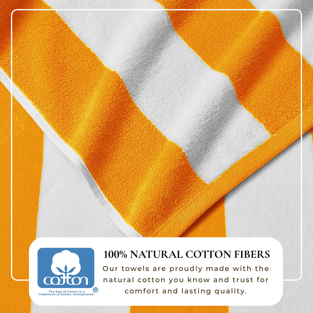 Cotton Velour Cabana Beach Towel - Novia Collection