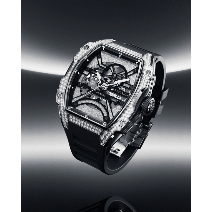Diamond Astro Skeleton Abyss Silver - Unique Timepiece