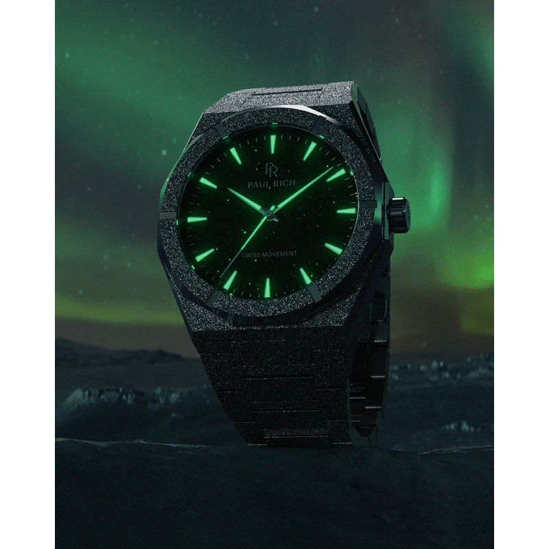 Frosted Star Dust II Silver Green