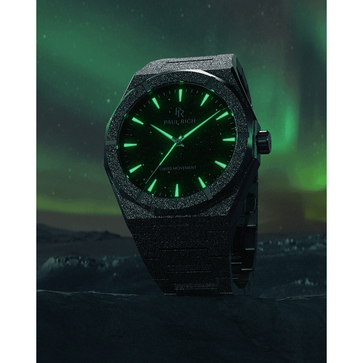 Frosted Star Dust II Silver Green