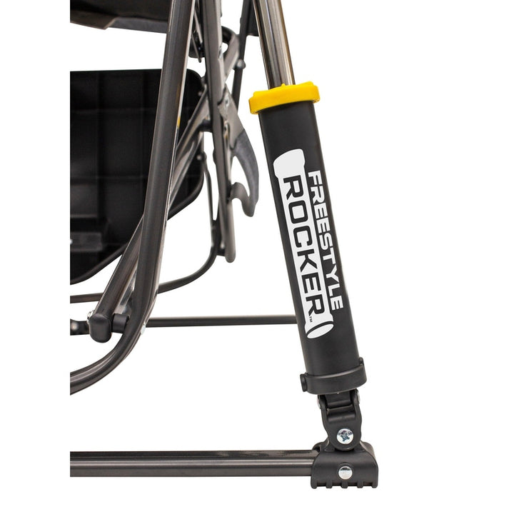 GCI Outdoor Freestyle Rocker Portable Folding Rocking Chair, Outdoor Camping Chair with Side Table