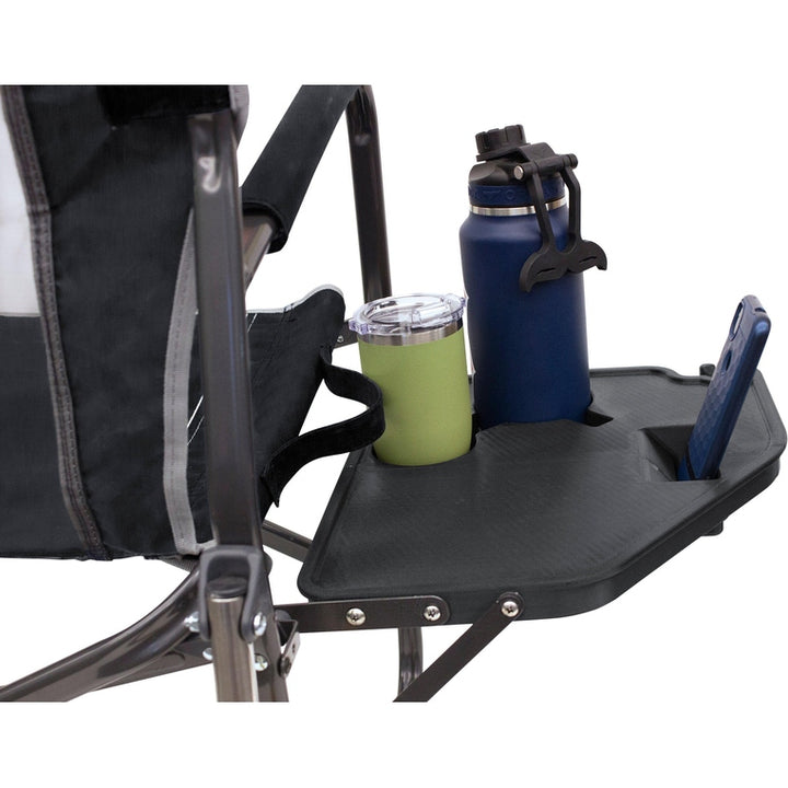 GCI Outdoor Freestyle Rocker XL Portable Folding Rocking Chair, Outdoor Camping Chair with Side Table, Aluminum