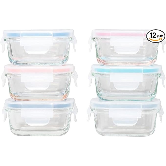 Mini Glass Container Set - Rectangular